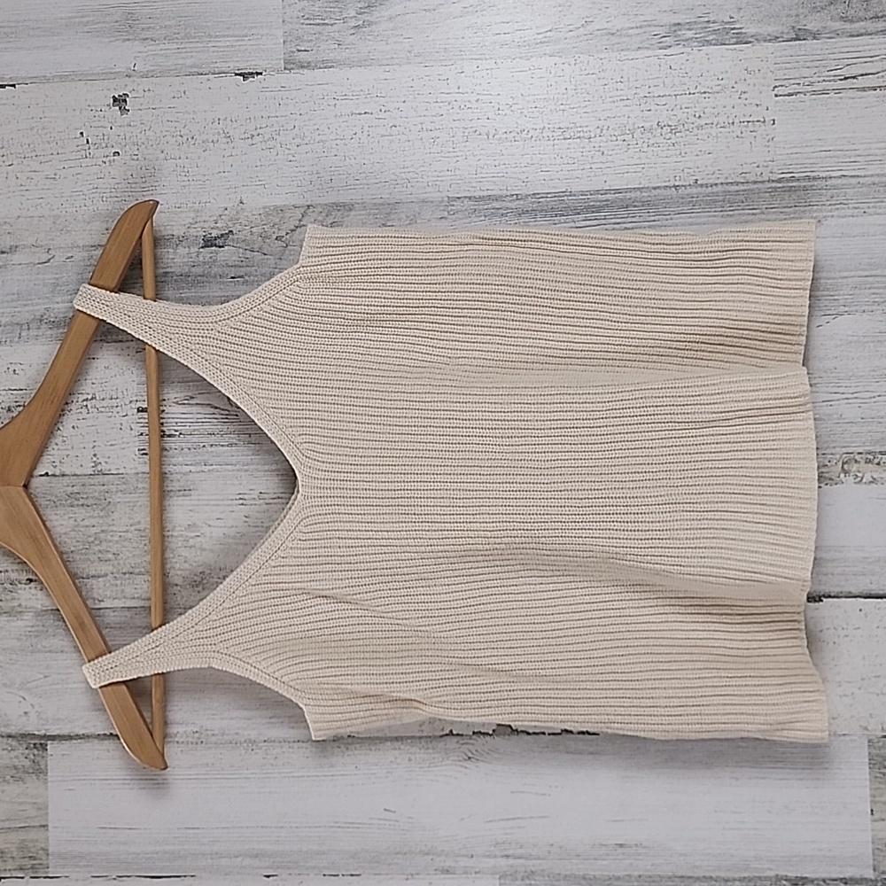The Drop cream knit tank top sweater Size XS